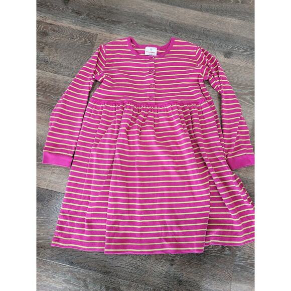 Hanna Andersson Striped Girls Pink & Green Dress size 140 us‎ 10 #6 - Picture 1 of 3